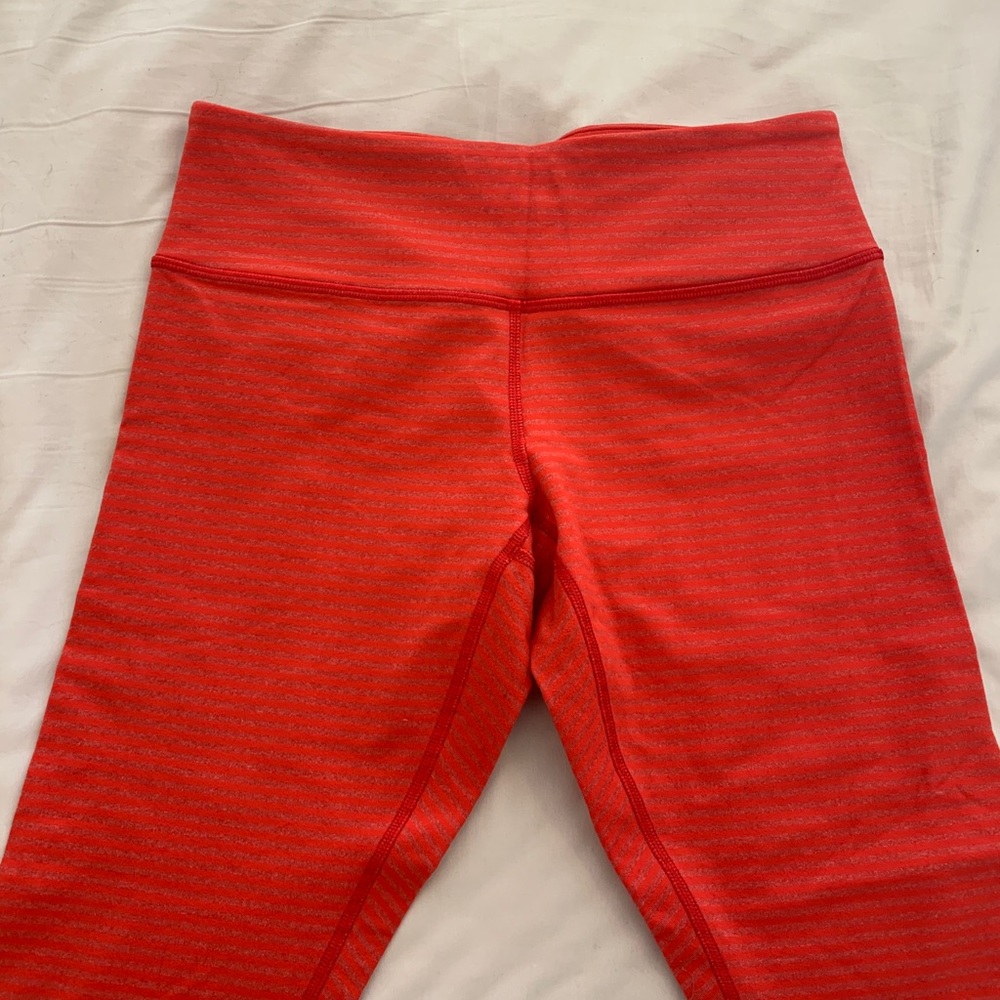 Red Stripe Lululemon Crops
